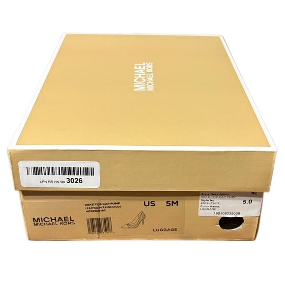 Michael Kors Brown Heels with Gold Accents - Picture 9 of 9